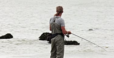 釣りの待ち状態の画像
